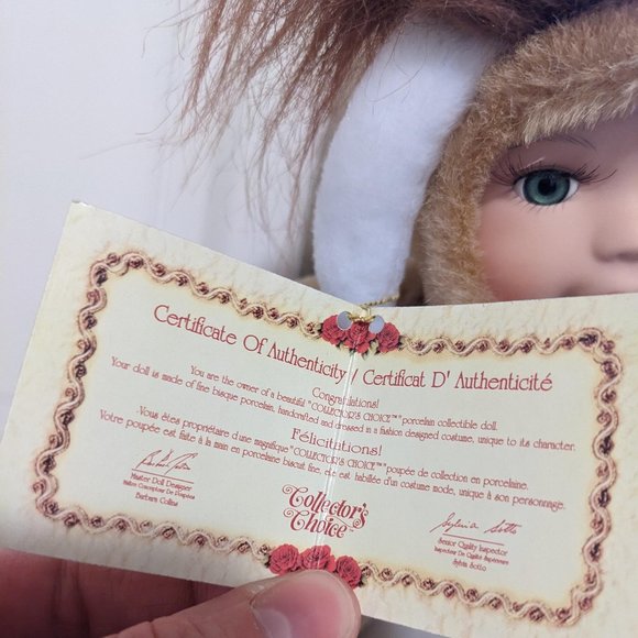 Geppeddo Cuddle Kids "Waldo Walrus" 9" Precious Porcelain Face Plush Doll w/COA - Picture 10 of 12